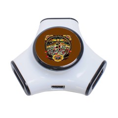 Tattoo Art Print Traditional Artwork Lighthouse Wave 3-port Usb Hub by BangZart