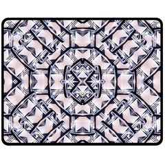 Futuristic Geo Print Double Sided Fleece Blanket (medium)  by dflcprints