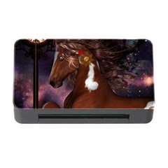 Steampunk Wonderful Wild Horse With Clocks And Gears Memory Card Reader With Cf by FantasyWorld7