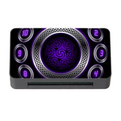 Digital Celtic Clock Template Time Number Purple Memory Card Reader With Cf by Mariart