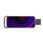 Striped Abstract Wave Background Structural Colorful Texture Line Light Wave Waves Chevron Portable USB Flash (Two Sides) Back