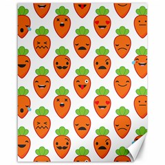 Seamless Background Carrots Emotions Illustration Face Smile Cry Cute Orange Canvas 16  X 20   by Mariart