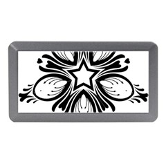 Star Sunflower Flower Floral Black Memory Card Reader (mini) by Mariart