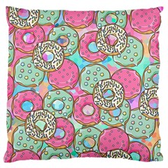 Donuts Pattern Standard Flano Cushion Case (two Sides) by ValentinaDesign