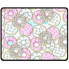 Donuts Pattern Fleece Blanket (medium)  by ValentinaDesign