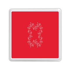 Cycles Bike White Red Sport Memory Card Reader (square)  by Mariart