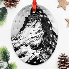 Matterhorn Switzerland Mountain Oval Filigree Ornament (two Sides) by Nexatart