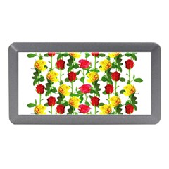 Rose Pattern Roses Background Image Memory Card Reader (mini) by Nexatart