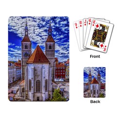 Steeple Church Building Sky Great Playing Card by Nexatart