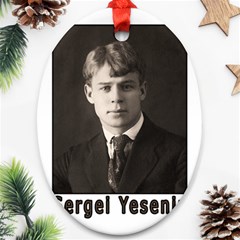 Sergei Yesenin Oval Ornament (two Sides) by Valentinaart