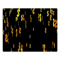 Animated Falling Spinning Shining 3d Golden Dollar Signs Against Transparent Double Sided Flano Blanket (large)  by Mariart
