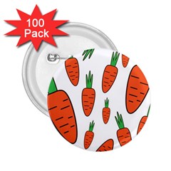 Fruit Vegetable Carrots 2 25  Buttons (100 Pack)  by Mariart