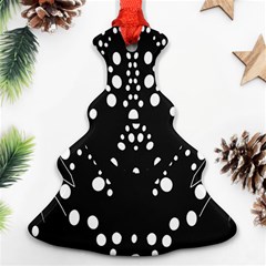 Helmet Original Diffuse Black White Space Christmas Tree Ornament (two Sides) by Mariart