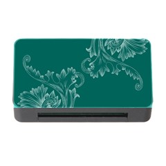 Leaf Green Blue Sexy Memory Card Reader With Cf by Mariart