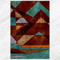 Turquoise And Bronze Triangle Design With Copper Canvas 24  X 36  by digitaldivadesigns