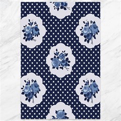 Shabby Chic Navy Blue Canvas 12  X 18   by NouveauDesign