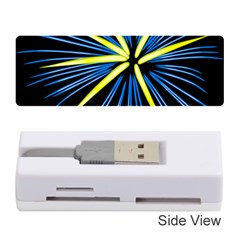 Fireworks Blue Green Black Happy New Year Memory Card Reader (stick)  by Mariart