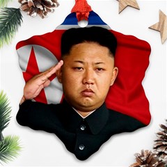 Kim Jong-un Ornament (snowflake) by Valentinaart
