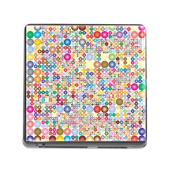 Circle Rainbow Polka Dots Memory Card Reader (square) by Mariart