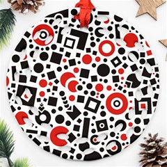 Square Objects Future Modern Round Filigree Ornament (two Sides) by Celenk