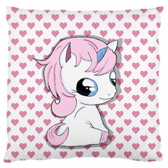 Baby Unicorn Large Flano Cushion Case (two Sides) by Valentinaart