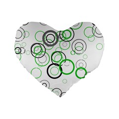 Pattern Standard 16  Premium Flano Heart Shape Cushions by gasi