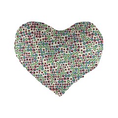 Pattern Standard 16  Premium Flano Heart Shape Cushions by gasi