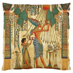 Egyptian Man Sun God Ra Amun Large Cushion Case (two Sides) by Celenk