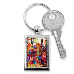 Guatemala Art Painting Naive Key Chains (rectangle)  by Celenk
