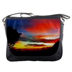Sunset Mountain Indonesia Adventure Messenger Bags by Celenk