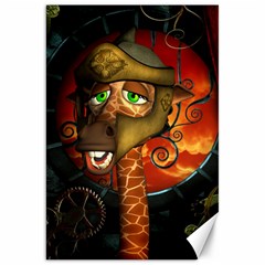 Funny Giraffe With Helmet Canvas 20  X 30   by FantasyWorld7