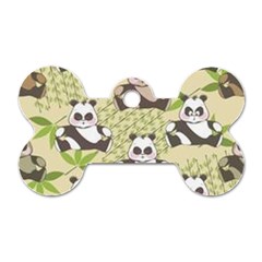 Fun Panda Pattern Dog Tag Bone (two Sides) by Bigfootshirtshop