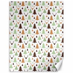 Reindeer Christmas Tree Jungle Art Canvas 12  X 16   by patternstudio