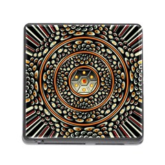 Dark Metal And Jewels Memory Card Reader (square) by linceazul