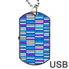 Color Grid 04 Dog Tag Usb Flash (one Side)