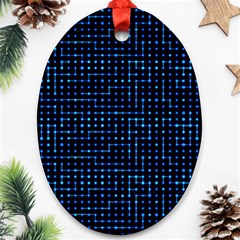 Sci Fi Tech Circuit Oval Ornament (two Sides) by jumpercat