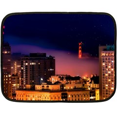 San Francisco Night Evening Lights Double Sided Fleece Blanket (mini)  by BangZart
