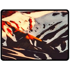 Iceland Landscape Mountains Snow Double Sided Fleece Blanket (large)  by BangZart