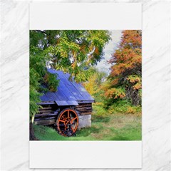 Landscape Blue Shed Scenery Wood Canvas 12  X 18   by BangZart