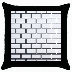 Wall Pattern Rectangle Brick Throw Pillow Case (black) by BangZart