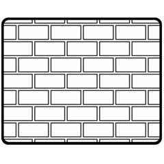 Wall Pattern Rectangle Brick Double Sided Fleece Blanket (medium)  by BangZart