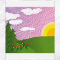 Pine Trees Sunrise Sunset Canvas 8  X 10  by Celenk