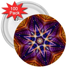 Kaleidoscope Pattern Kaleydograf 3  Buttons (100 Pack)  by Celenk