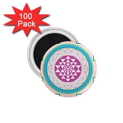 Mandala Design Arts Indian 1 75  Magnets (100 Pack)  by Celenk