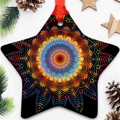 Colorful Prismatic Chromatic Star Ornament (two Sides) by Celenk