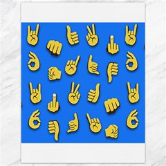 Emojis Hands Fingers Background Canvas 12  X 16   by Celenk