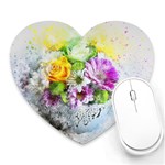 Flowers Vase Art Abstract Nature Heart Mousepads Front