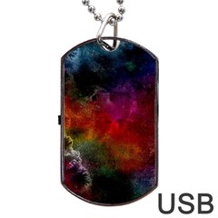 Abstract Picture Pattern Galaxy Dog Tag Usb Flash (one Side) by Celenk
