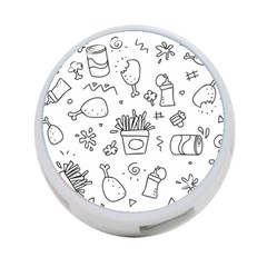 Set Chalk Out Scribble Collection 4-port Usb Hub (two Sides)  by Celenk