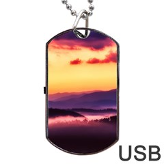 Great Smoky Mountains National Park Dog Tag Usb Flash (one Side) by Celenk